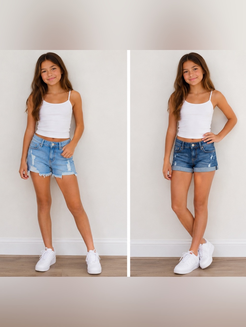 Kids Denim Shorts Bundle BCBG Girls & Justice Distressed Jean Shorts 2 Pack